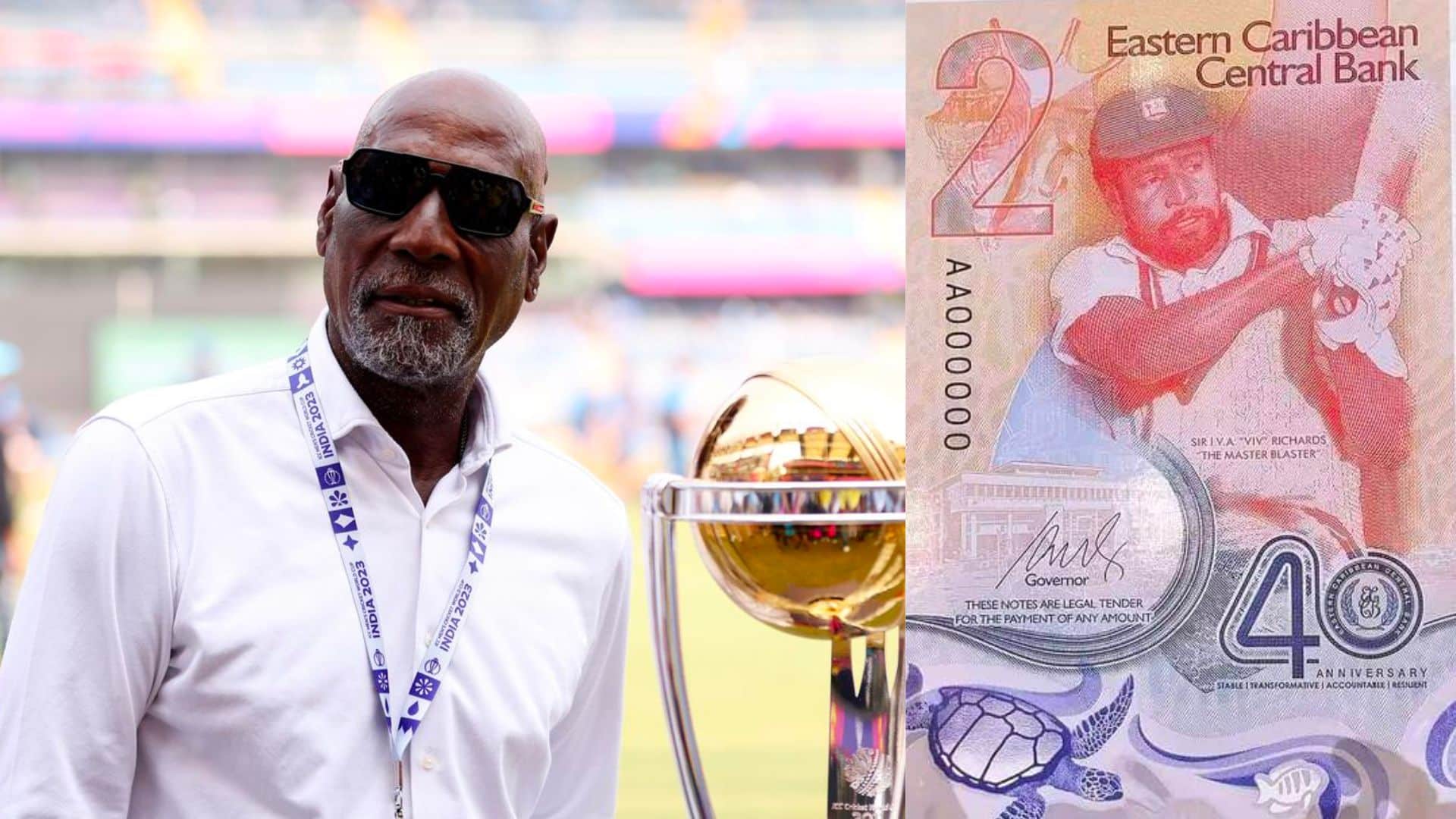 West Indies Legend Viv Richard Portrayed On Eastern Caribbean Central Bank's Note